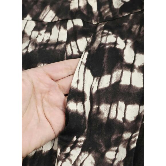 Weekend Max Mara MaxMara A-Line Abstract Monochrome Tie Dye Brown Skirt Size 2 - Picture 8 of 9